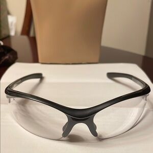 Black Clear Wraparound Safety Glasses Unisex OS